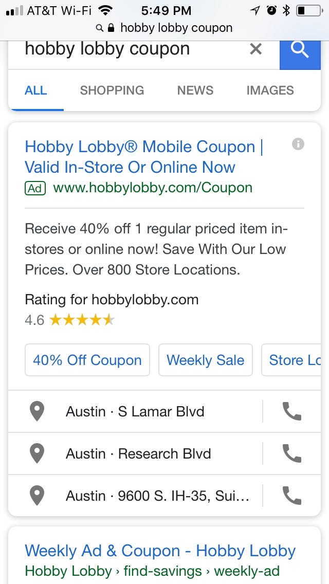The Subtle Difference between Coupons at Michaels and Hobby Lobby by Laurel Sch UXDI 11 ATX