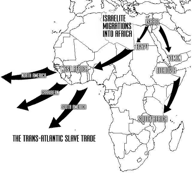 Africa Map Of Original Hebrews The (Scattered) Hebrews House of Judah by Black Simba Medium