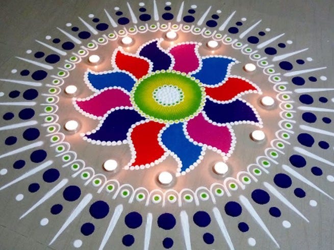 50+ Easy & Simple Rangoli Designs For Diwali 2019 Images | By Diksha Mittal | Medium