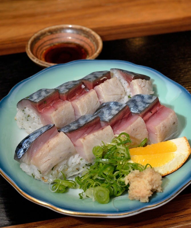 I think that Saba sushi (mackerel sushi) is more exciting than other