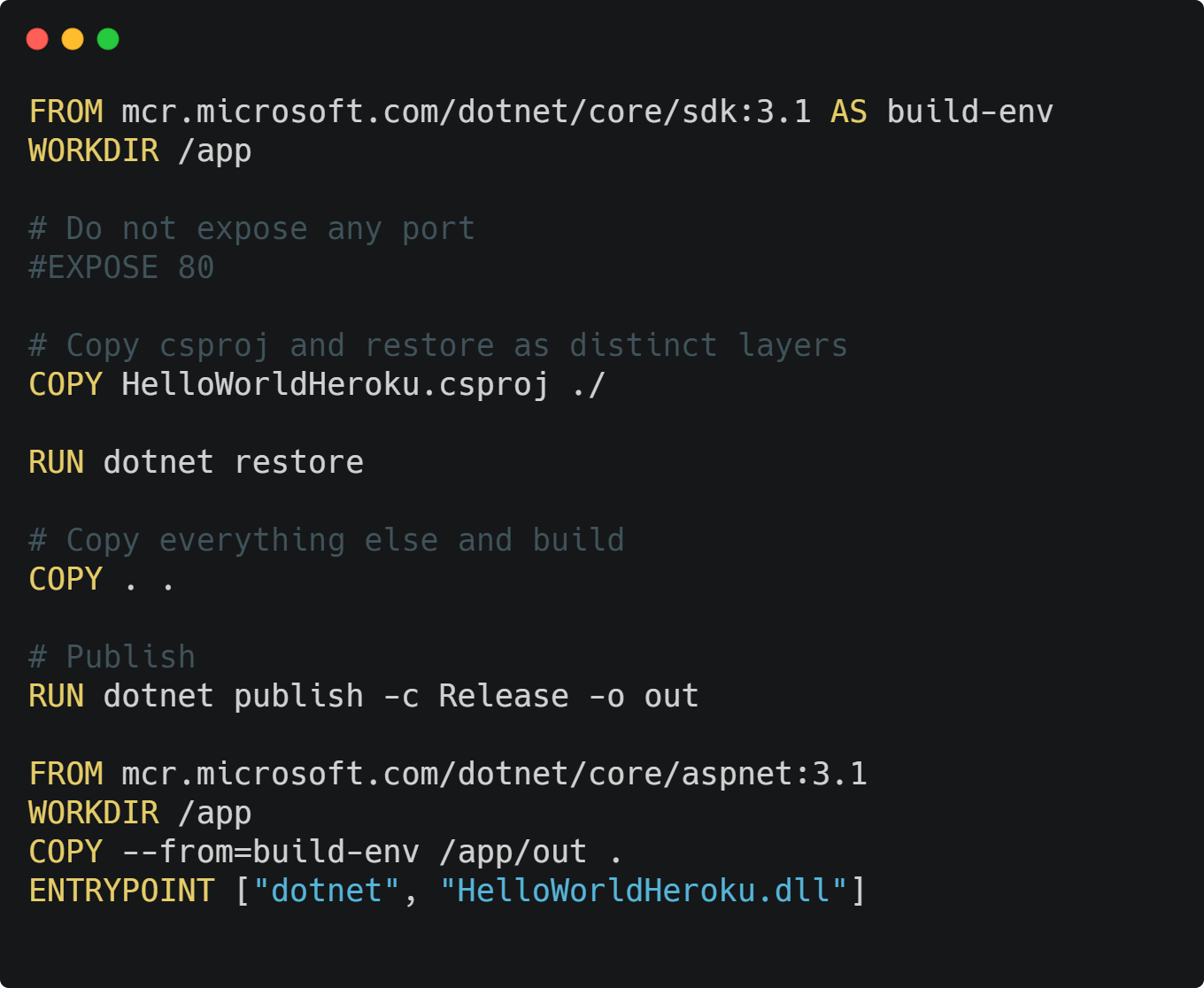 Deploy Your Core 3.1 Application to Heroku With Docker