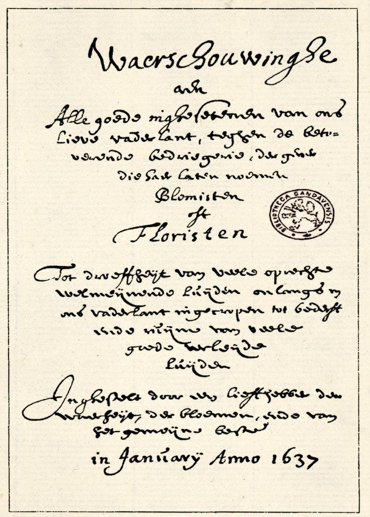 The Flower That Consumed A Nation Tulip Mania (16361637) by