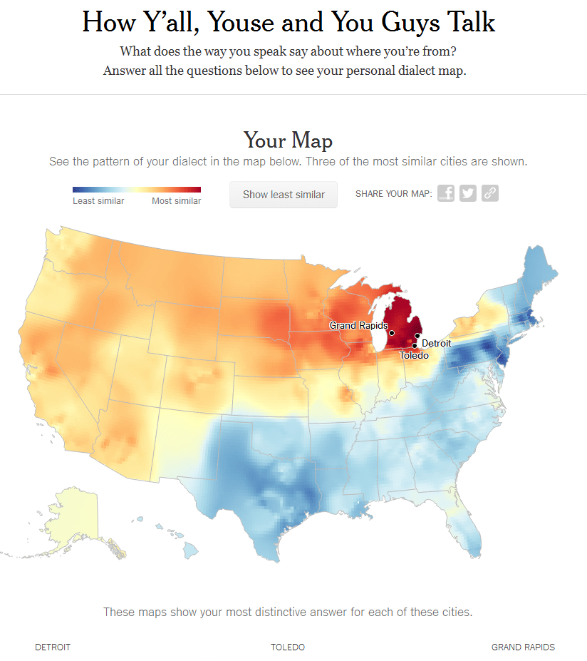 New York Times Dialect Map 10 Statistics That Prove Interactive Content Is The Future Of Digital Marketing | By Outgrow | Medium