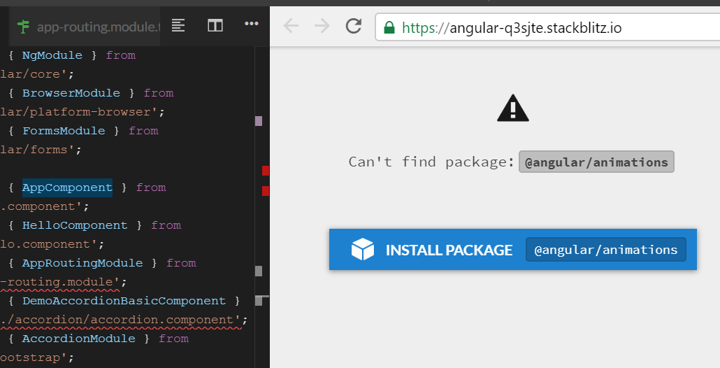 Using ngxbootstrap on Stackblitz with Angular 8 by Ajdin Imsirovic