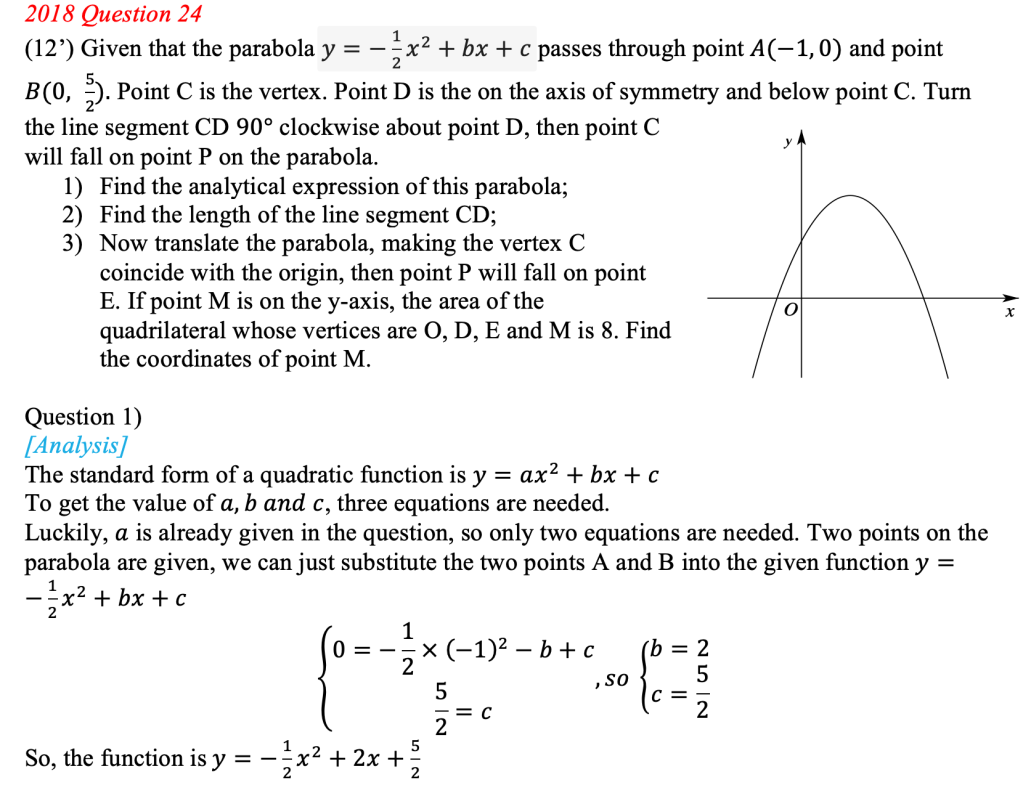 Shanghai Middle School Math Proficiency TestA window of Shanghai math
