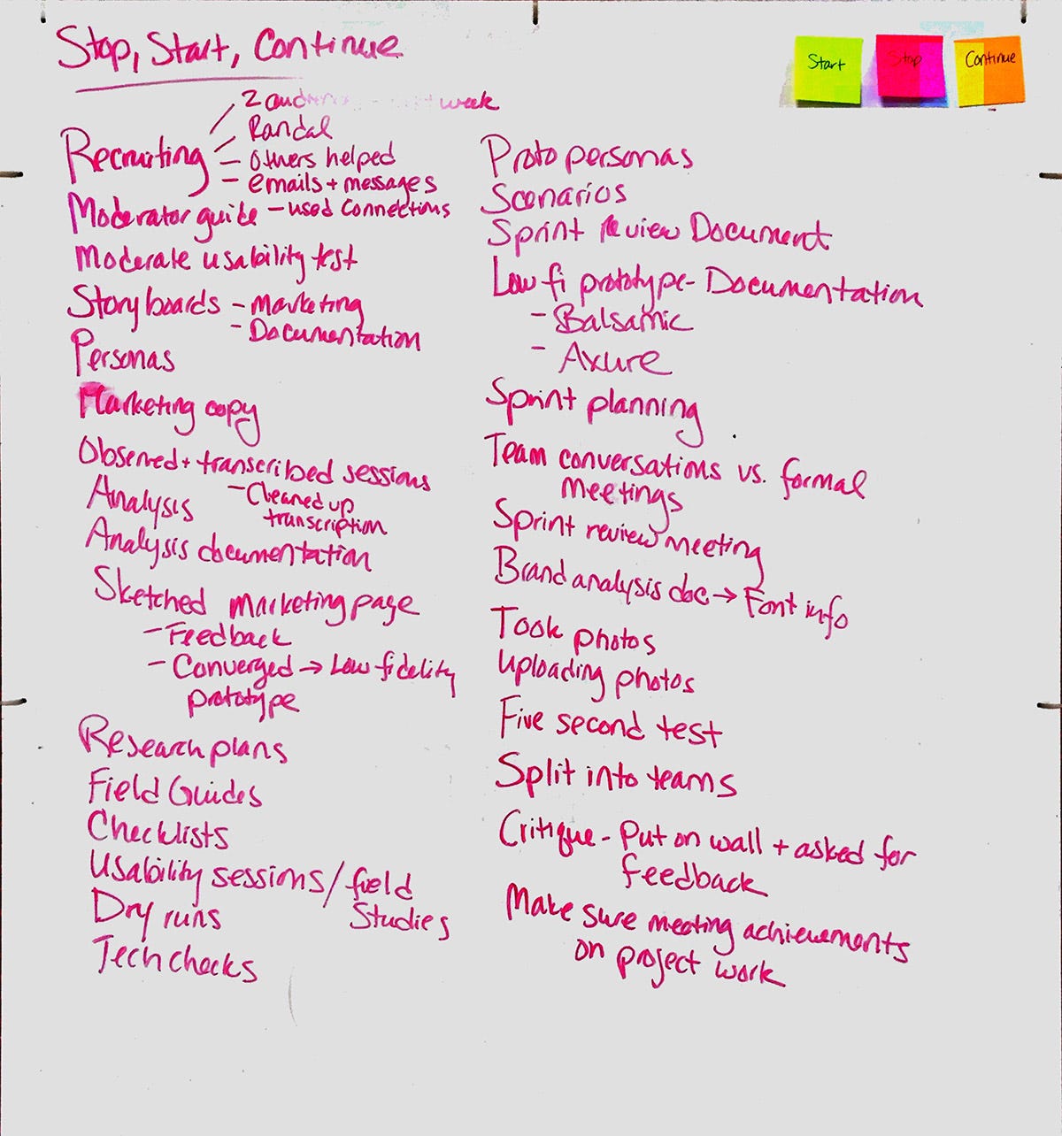 How to Do a Start, Stop, Continue Exercise With Your UX Team