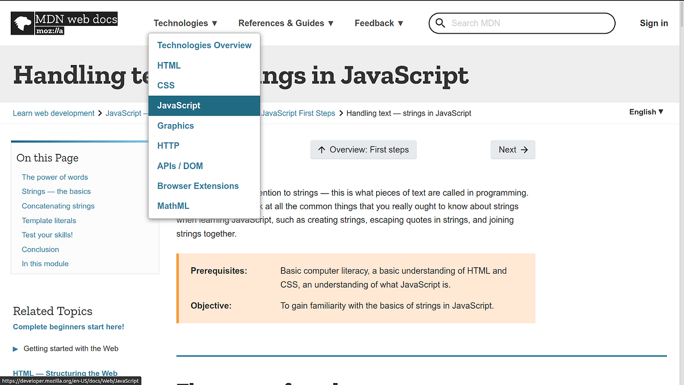MDN  Docs Navigation Redesign by Vivek G Aug, 2020 Medium UX