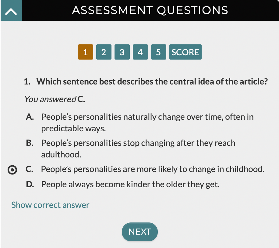 Commonlit Assessment Answers / Can I Customize Which Questions My