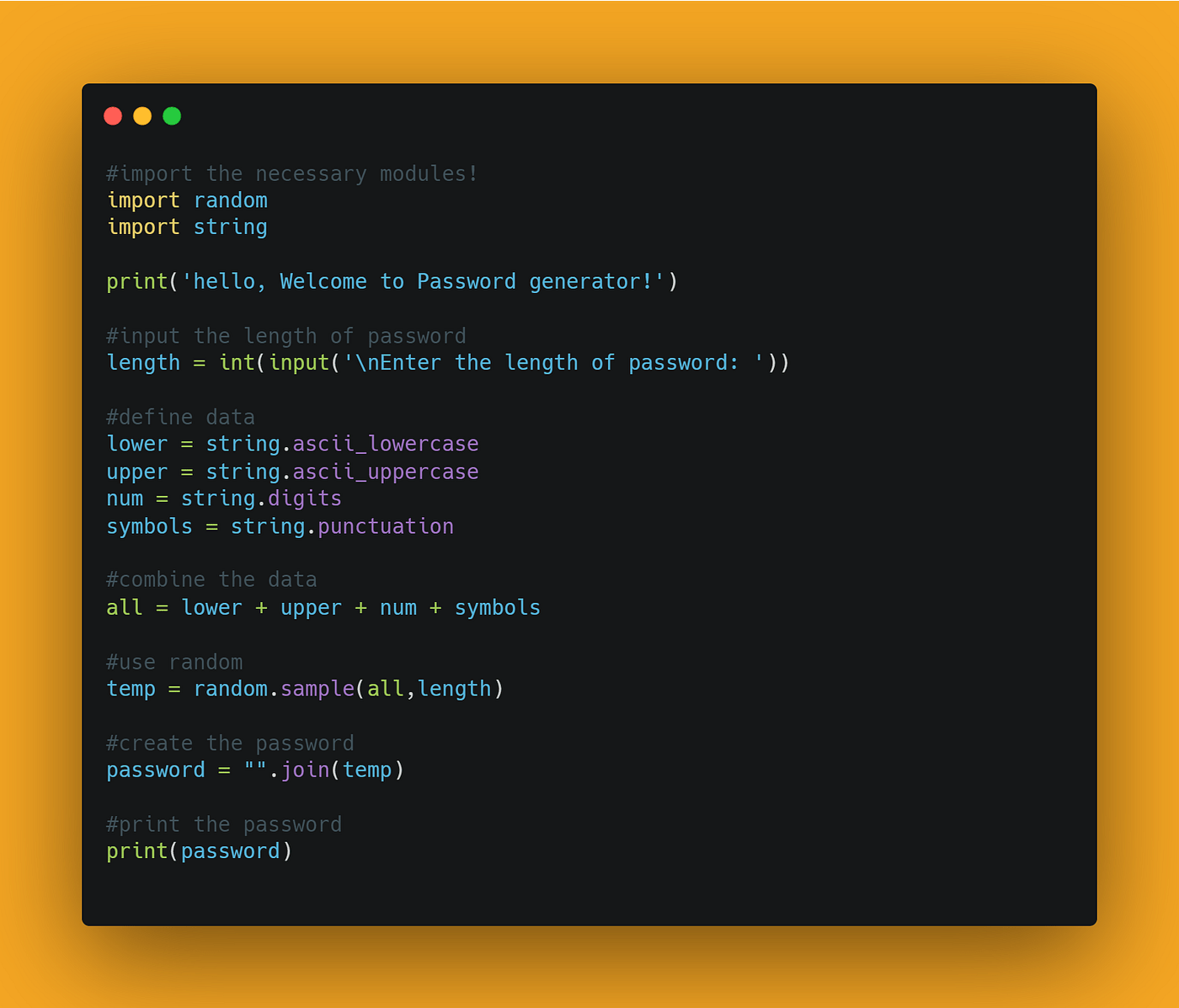 Create a Random Password Generator using Python by Ayushi Rawat