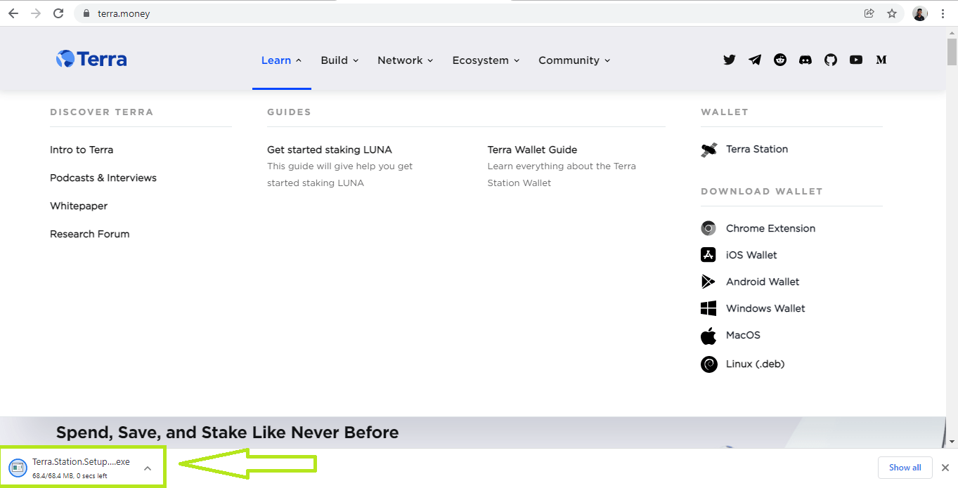 How to create a Terra Wallet. Step 1 Go to the Terra site, here’s… by Medium
