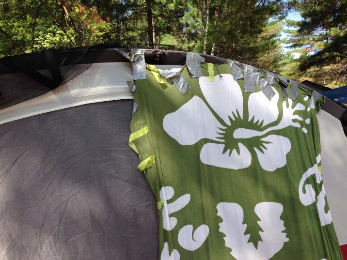 How to Fix a Broken Tent Zipper. First I Tried a Sarong. by Rob
