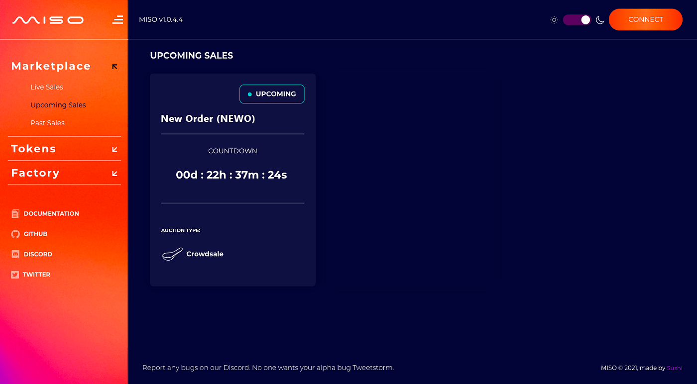 How to Participate in the NEWO Dutch Auction on MISO by Zee NewOrderDAO May, 2022 Medium