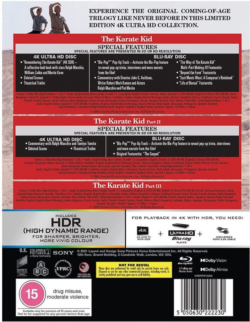 ‘The Karate Kid’ 3Movie Collection (198489) • 4K Ultra HD by Dan