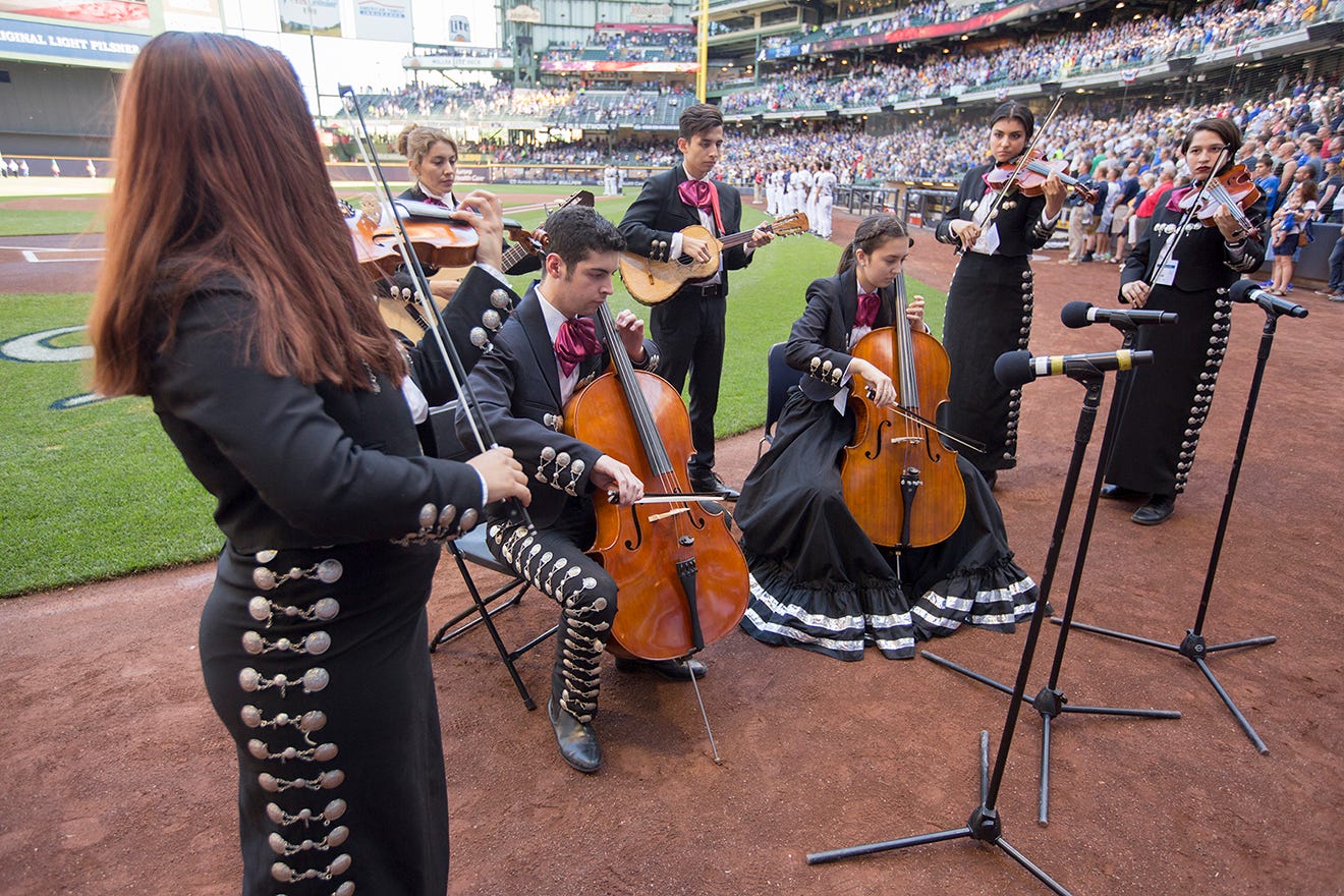 Cerveceros Day at Miller Park. Today, the Brewers are sporting special