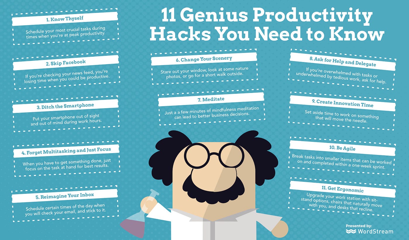 11 Amazing Productivity Hacks That Will Improve Your Life by Larry