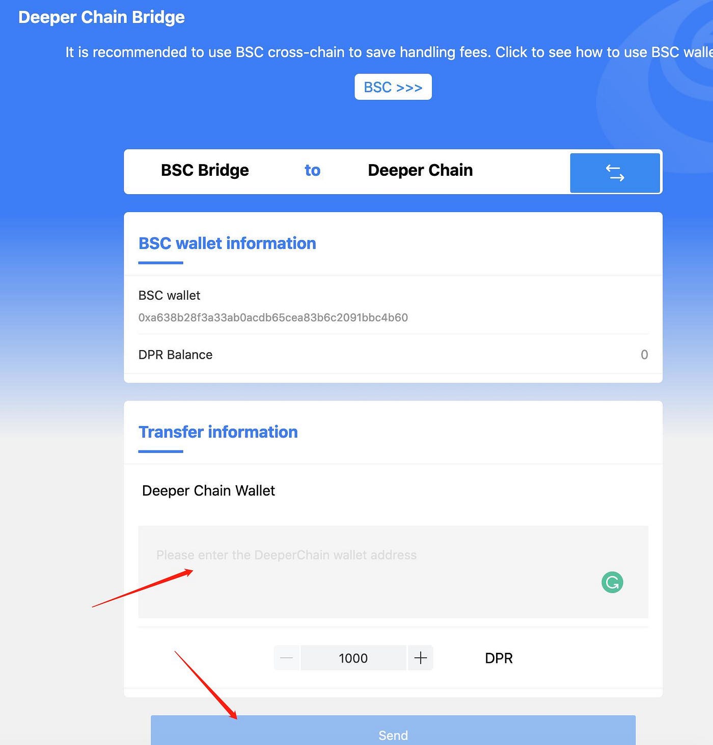 DPR Withdrawal to BSC/BEP20 Wallet Tutorial (PC Version) Deeper Network