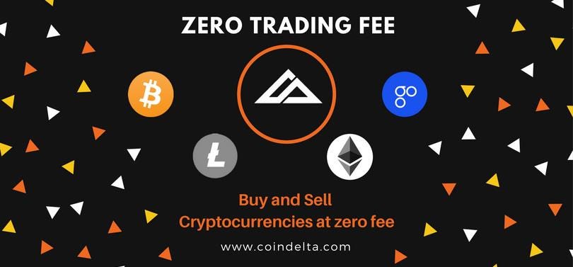 Coindelta — Trade cryptocurrencies at zero fee. by Rajdeep Singh