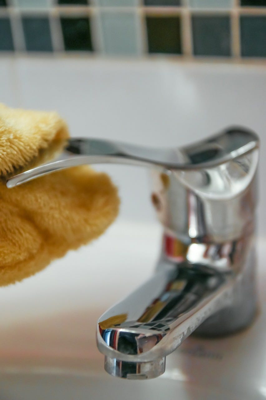 How to clean and remove limescale from taps and surfaces by Demi