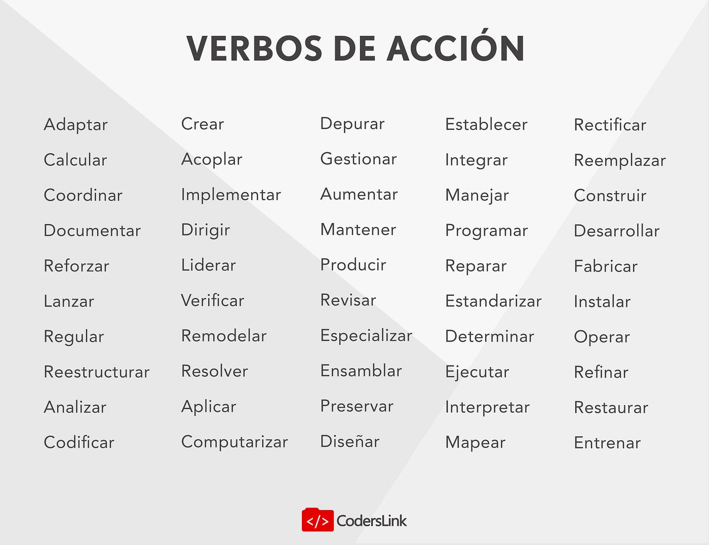 verbos de acciÃƒÂ³n