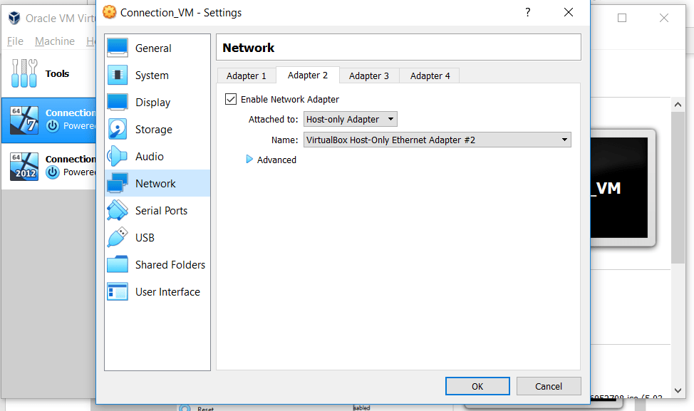 VirtualBox Configuration for Static IP with Hostonly