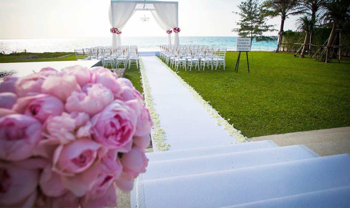 How to make ceiling drapes for weddings? by Prestige Linens Medium