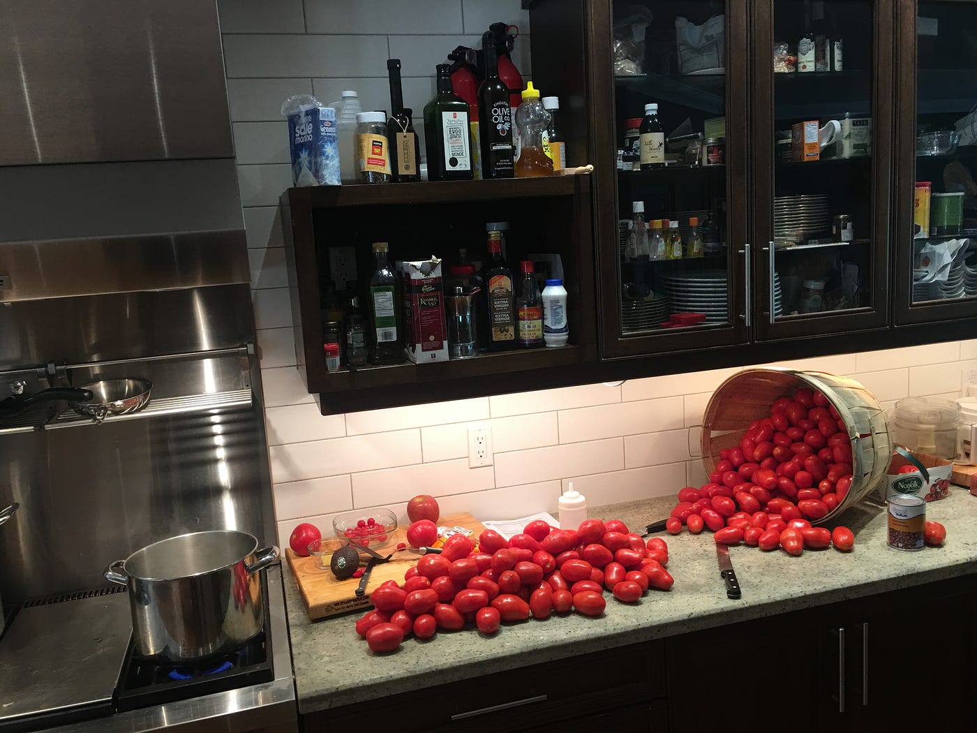 Turning a bushel of tomatoes into beautiful sauce! by Mark