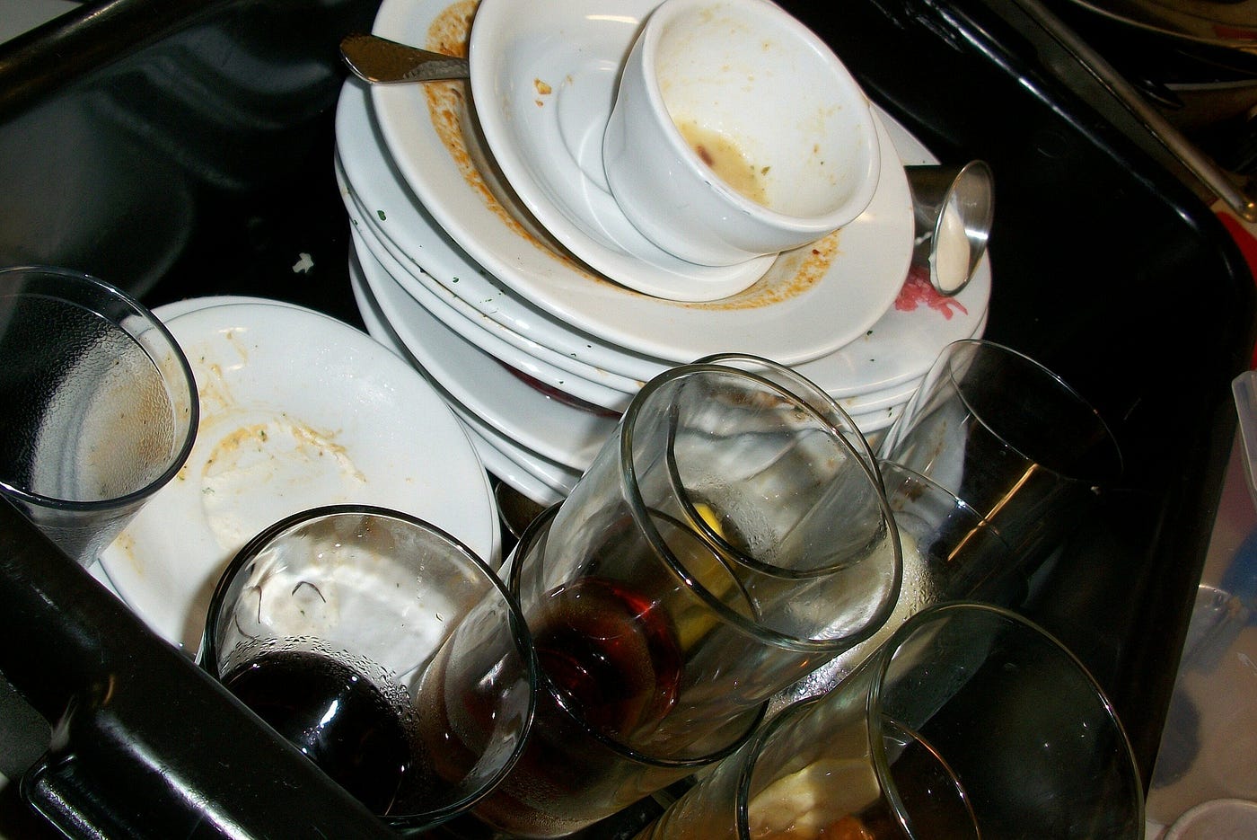 Cleaning Dirty Dishes. I have a stack of dirty dishes in my… by