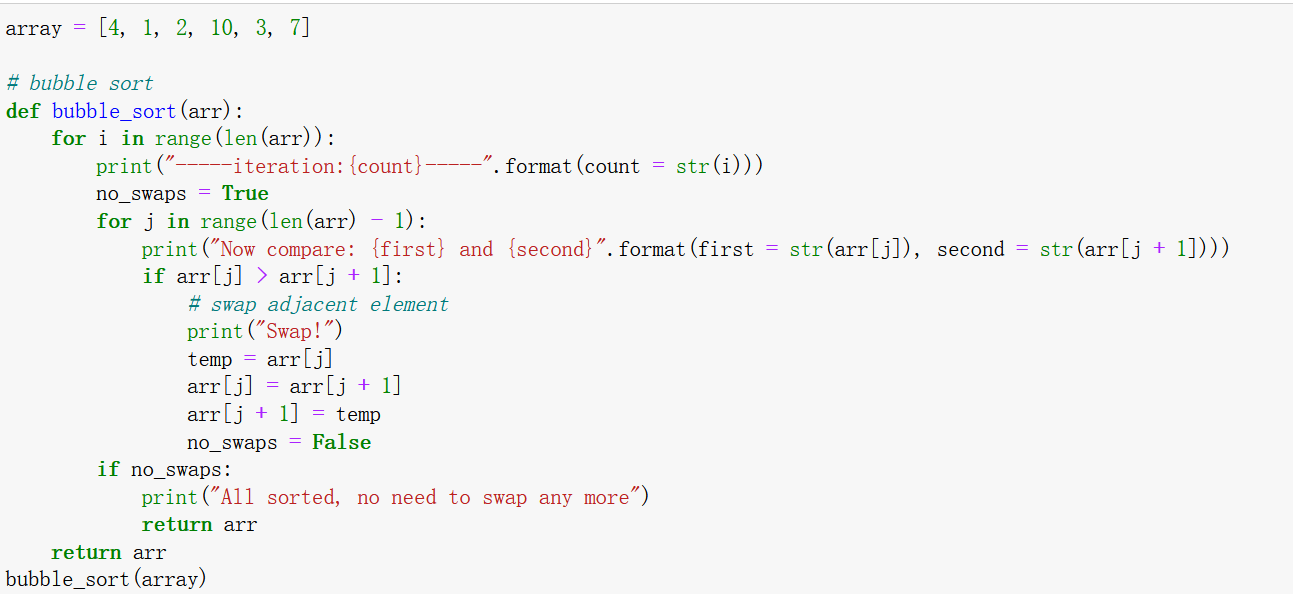 Algorithms and Data Structures in Python Bubble Sort and its