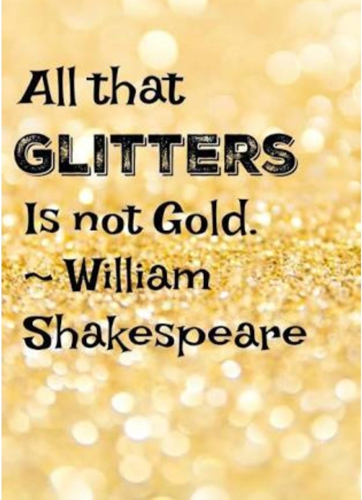 Glitz in american english (ɡlɪts) informal noun 1. Have started to glitz up their shows with filmed backdrops (bill barol). All that Glitter is not Gold. “All that glitters is not gold” is an
