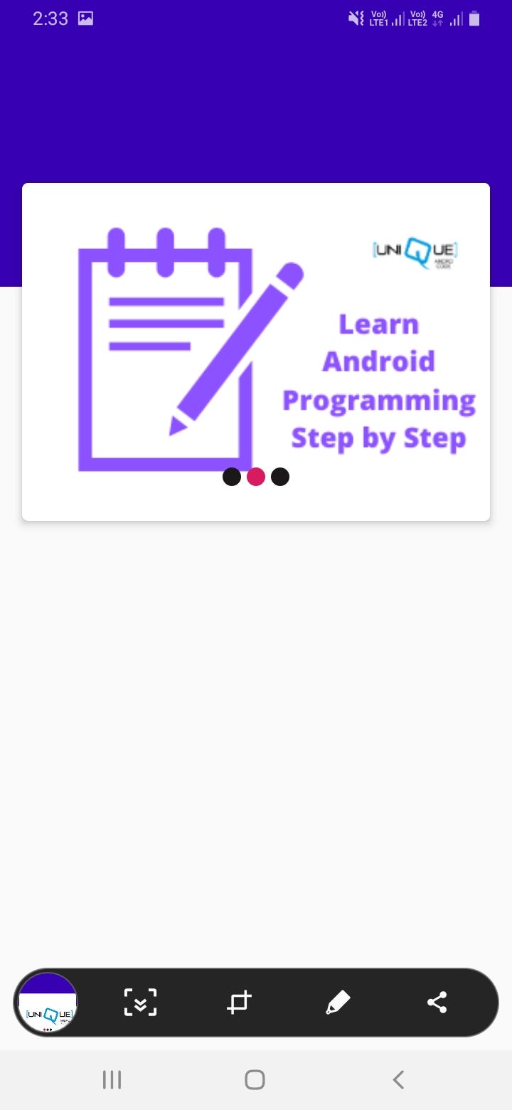 How to create auto image slider in android studio? by Unique Andro