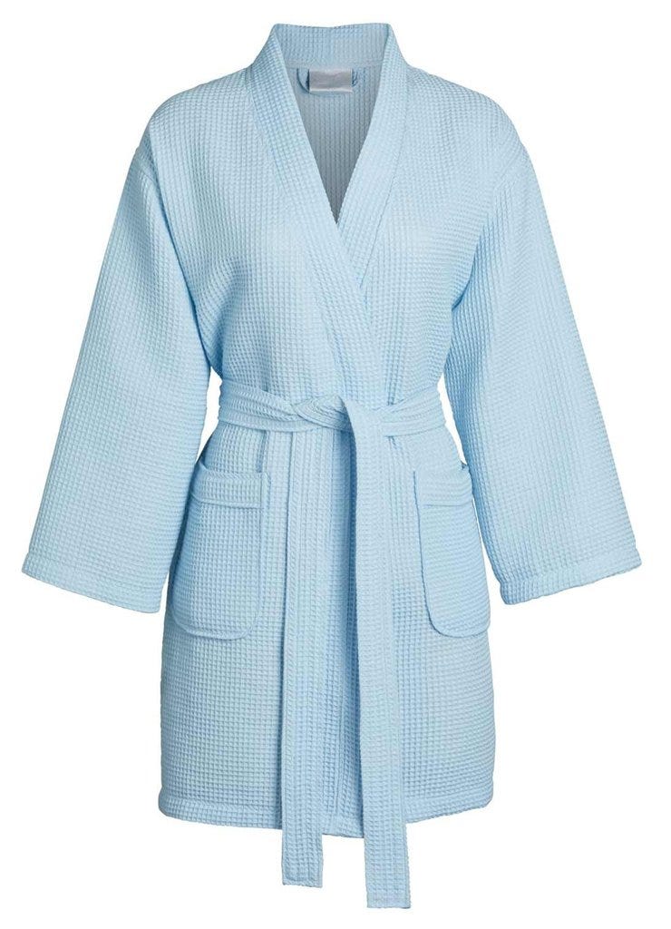 Short Waffle Kimono Robes — Wholesale Bathrobes by Alpha Cotton Medium