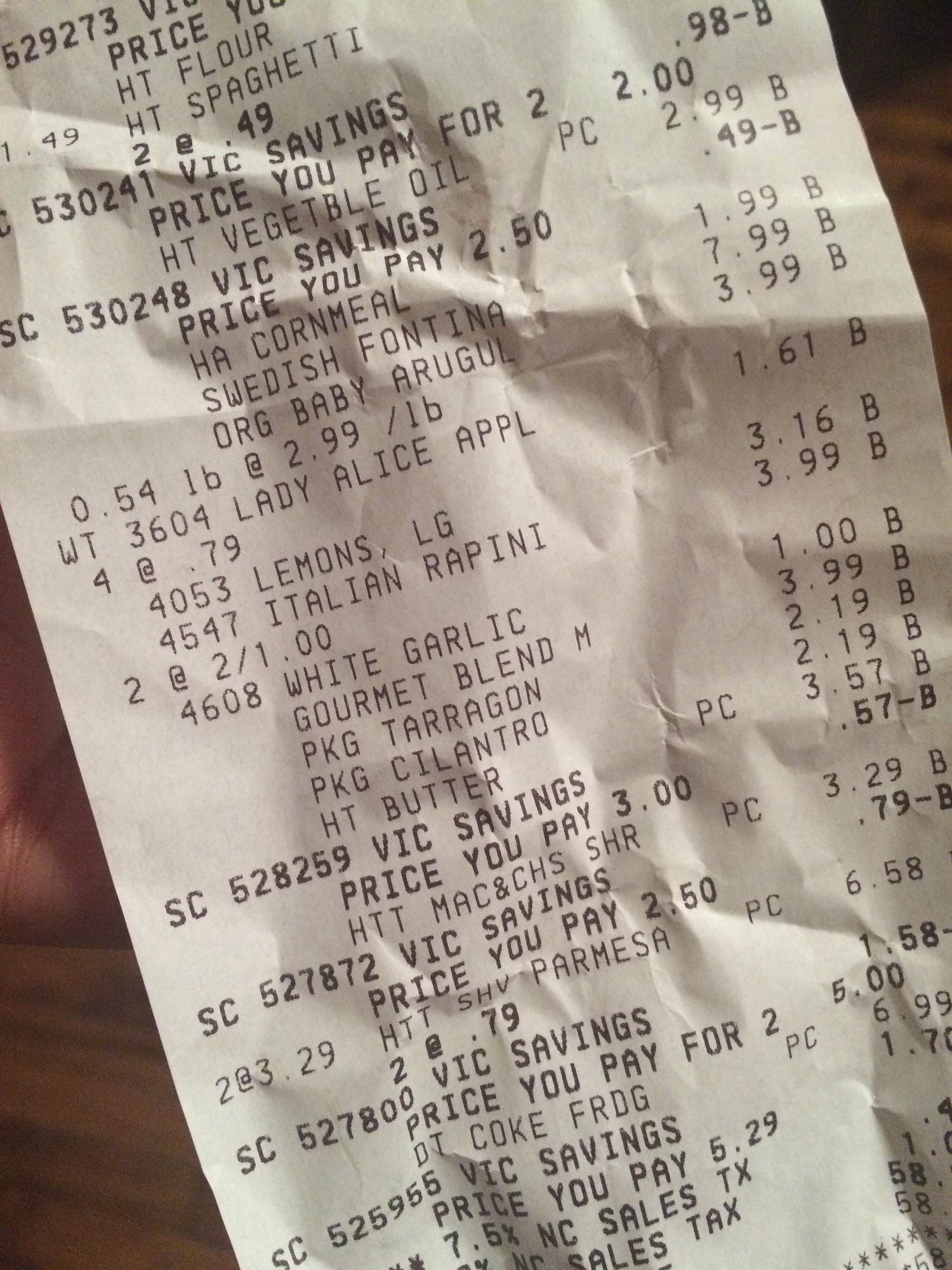Show Us Your Grocery Receipts, Part Five Peapod, Harris Teeter, Fred