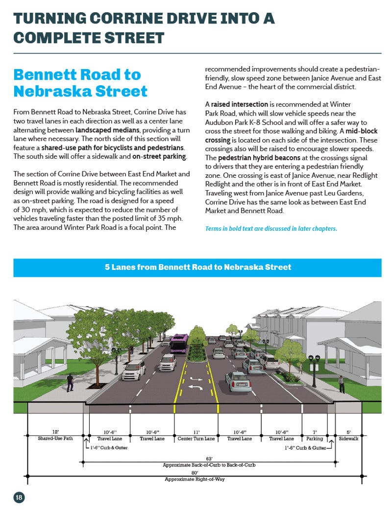 Corrine Drive Complete Streets Study by Neighborland The