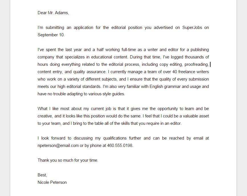 Modelo de Cover Letter PDF Brazil Government