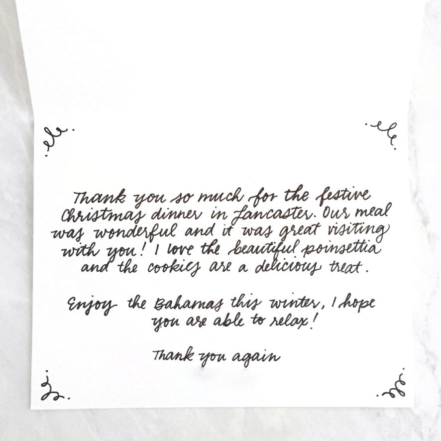 What to Write in Your Holiday Thank You Cards by Punkpost Punkpost