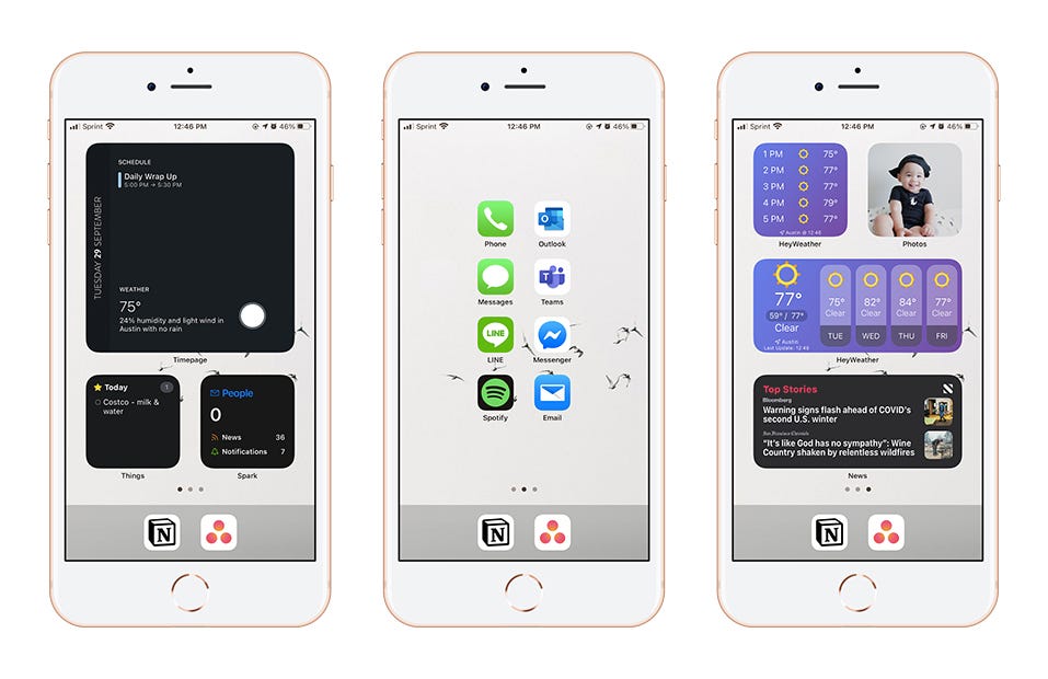 Ios 14 Home Screen Ideas Blue And White bmpalley