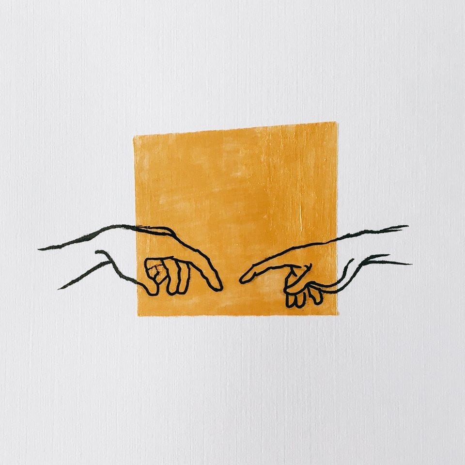 【創作日記】《We have the same feeling.》 by Aimee.H.Taiwan ART Teller Medium