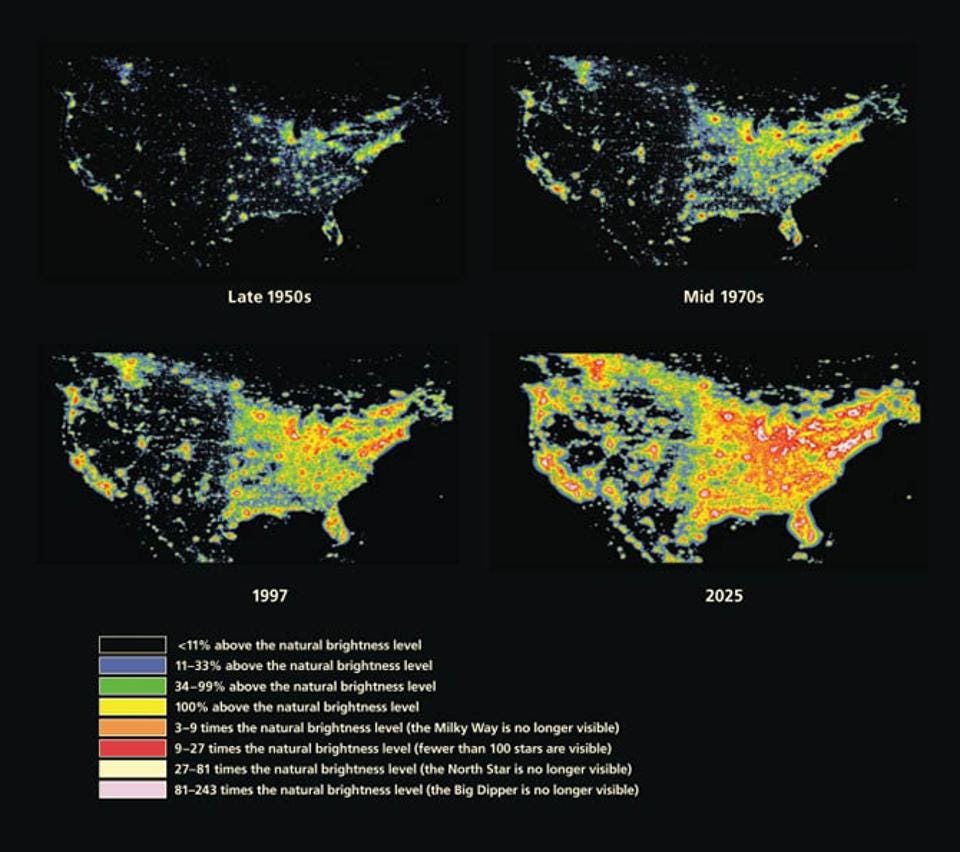 Sky Light Pollution Map What light pollution costs us every night Starts With A Bang! Medium
