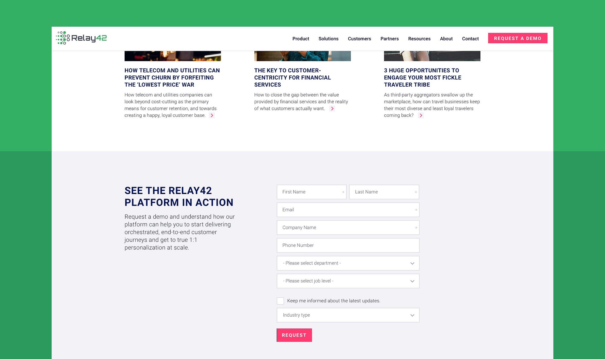 A live example of a Hubspot Forms API integration for our client