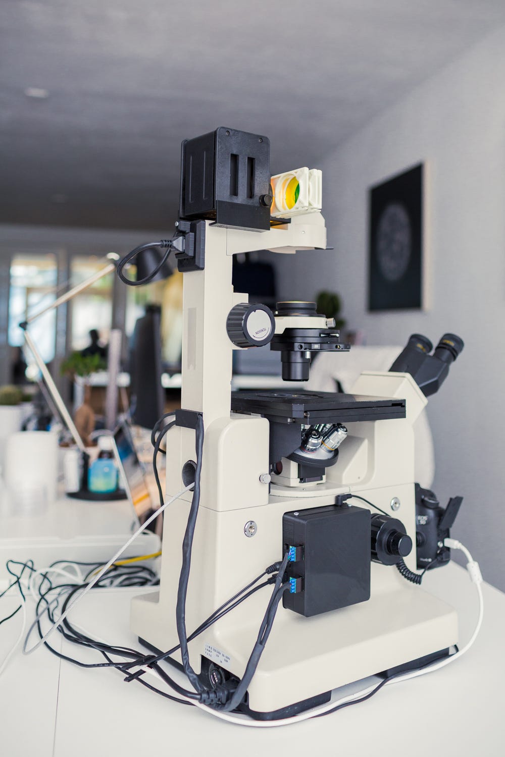 TURNING AN 30+ YEAR OLD MICROSCOPE INTO A MORE MODERN MICROSCOPE. by