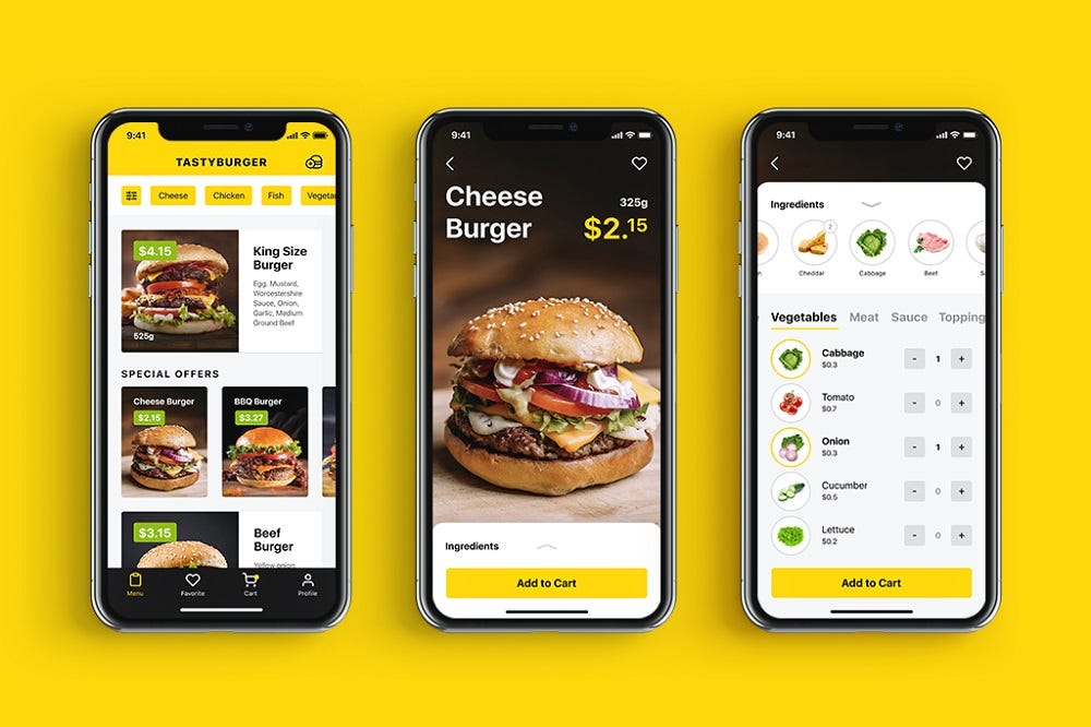 Case Study Tasty Burger. UI Design for a Food Ordering Mobile