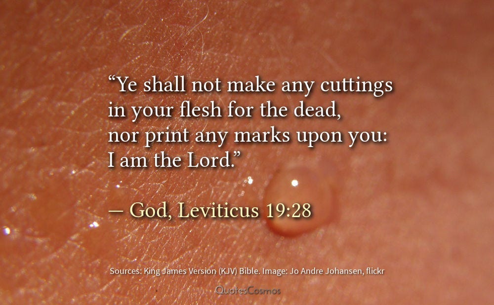 The Bible’s take on tattoos and How it’s applied today The Bible’s take on tattoos and How it’s applied today