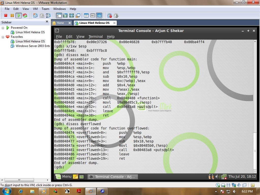 Usage of GDB and Objdump in Exploit Development — A hands on exercise for Reverse Engineering