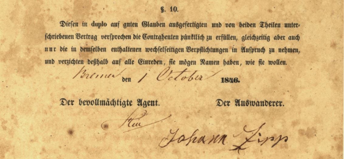 Genealogy Spotlight German Immigration Contracts at the GLO by Texas