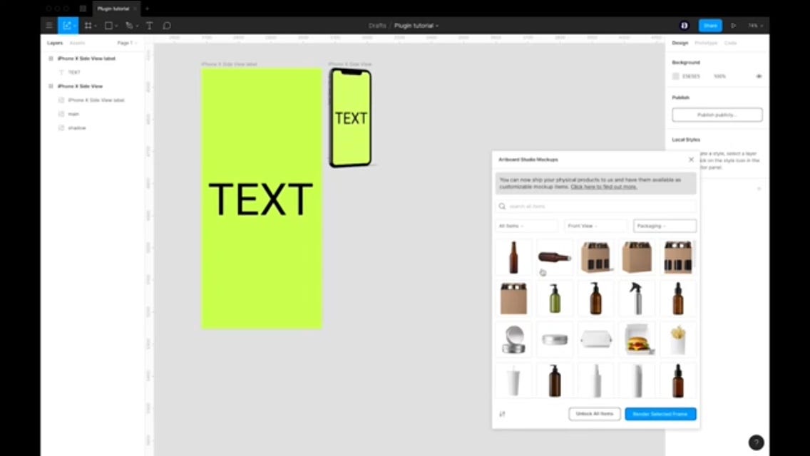 How to create mockups on Figma using the Artboard studio