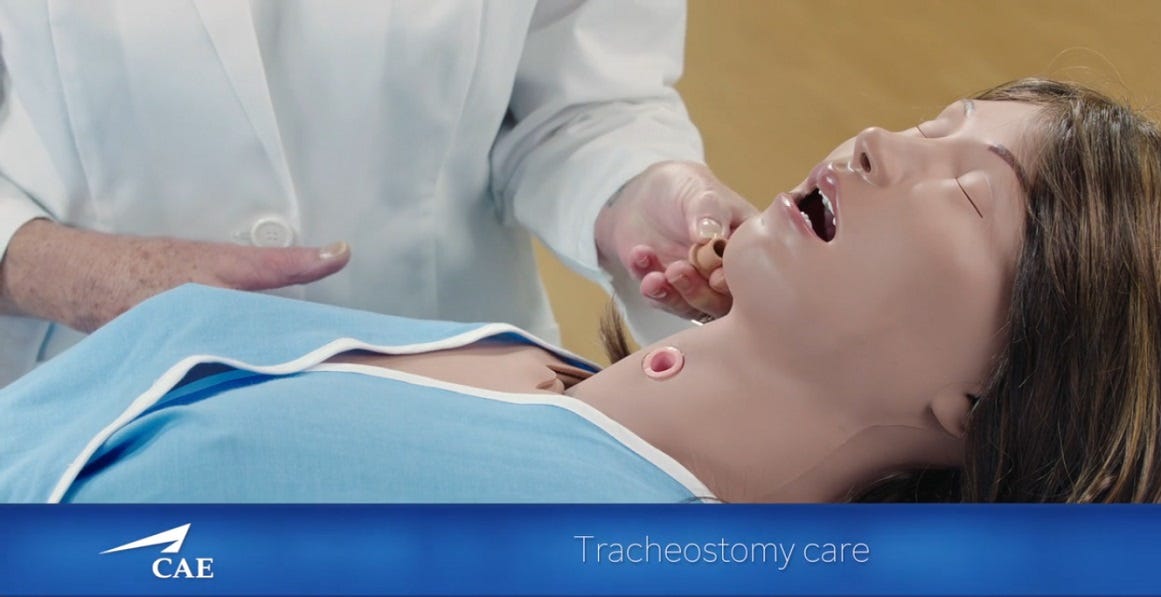 Tracheostomy Skills Practice for Nursing Students with CAE Juno
