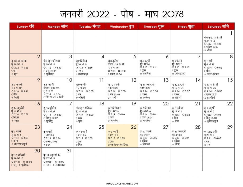 hindu calendars Medium