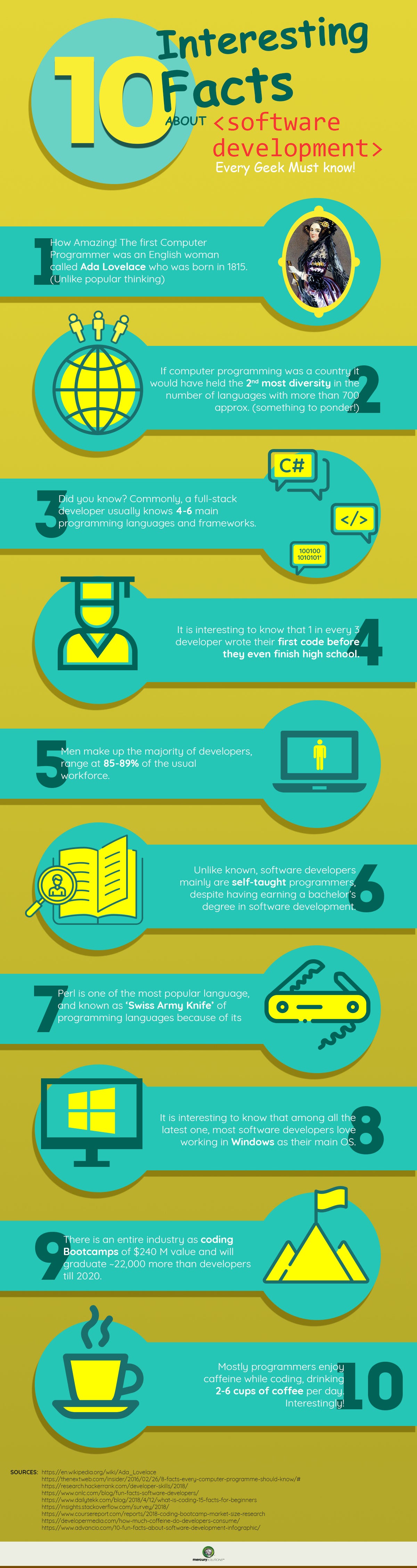 10 Interesting Facts About Software Development [infographic]