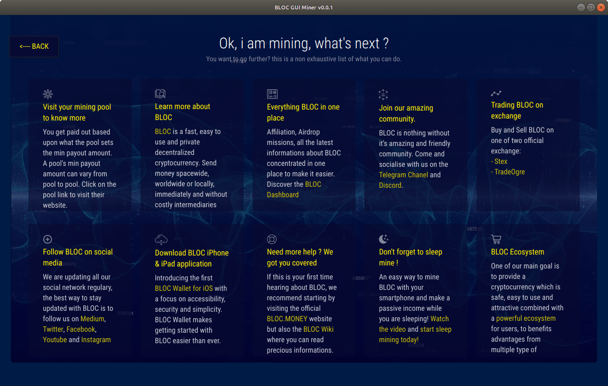 BLOC GUI Miner v0.0.2 is out. BLOC GUI Miner is a