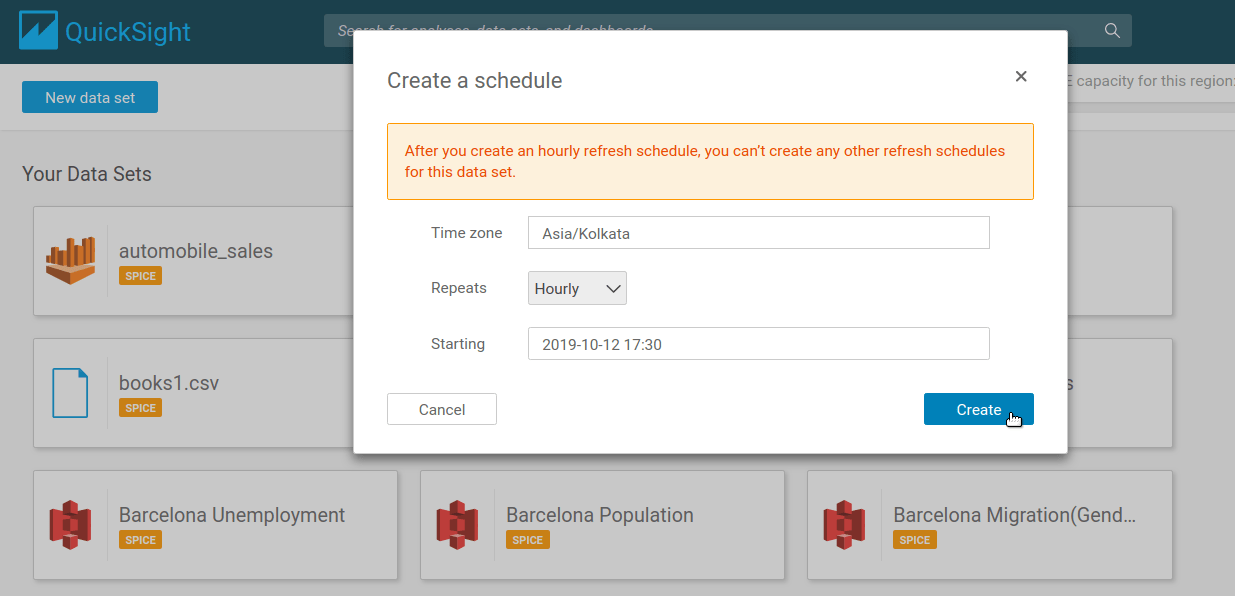 Optimizing QuickSight using Athena Queries and SPICE Operating cost